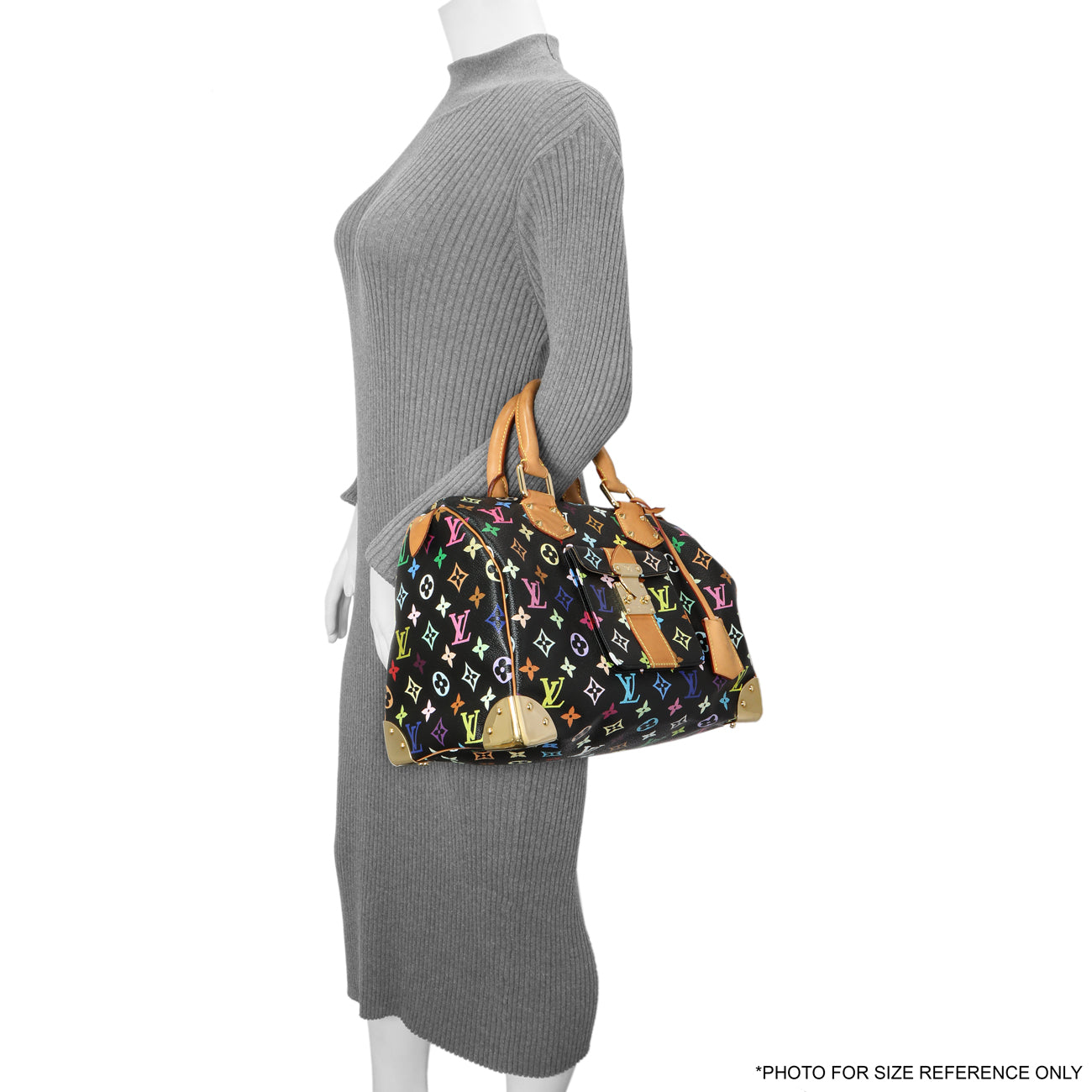 Exclusive Louis Vuitton Black Monogram Multicolor Speedy 30 — Alternate View 12