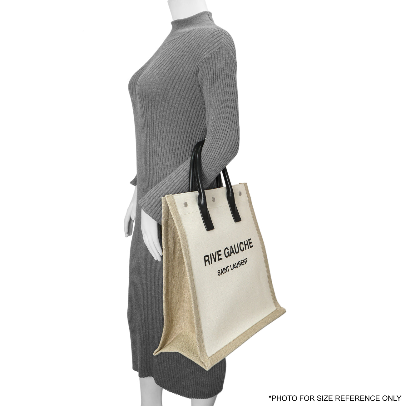 Exclusive Saint Laurent Linen Rive Gauche North South Tote — Alternate View 11