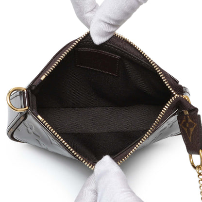 Exclusive Louis Vuitton Amarante Vernis Monogram Mini Pochette Accessories — Top View
