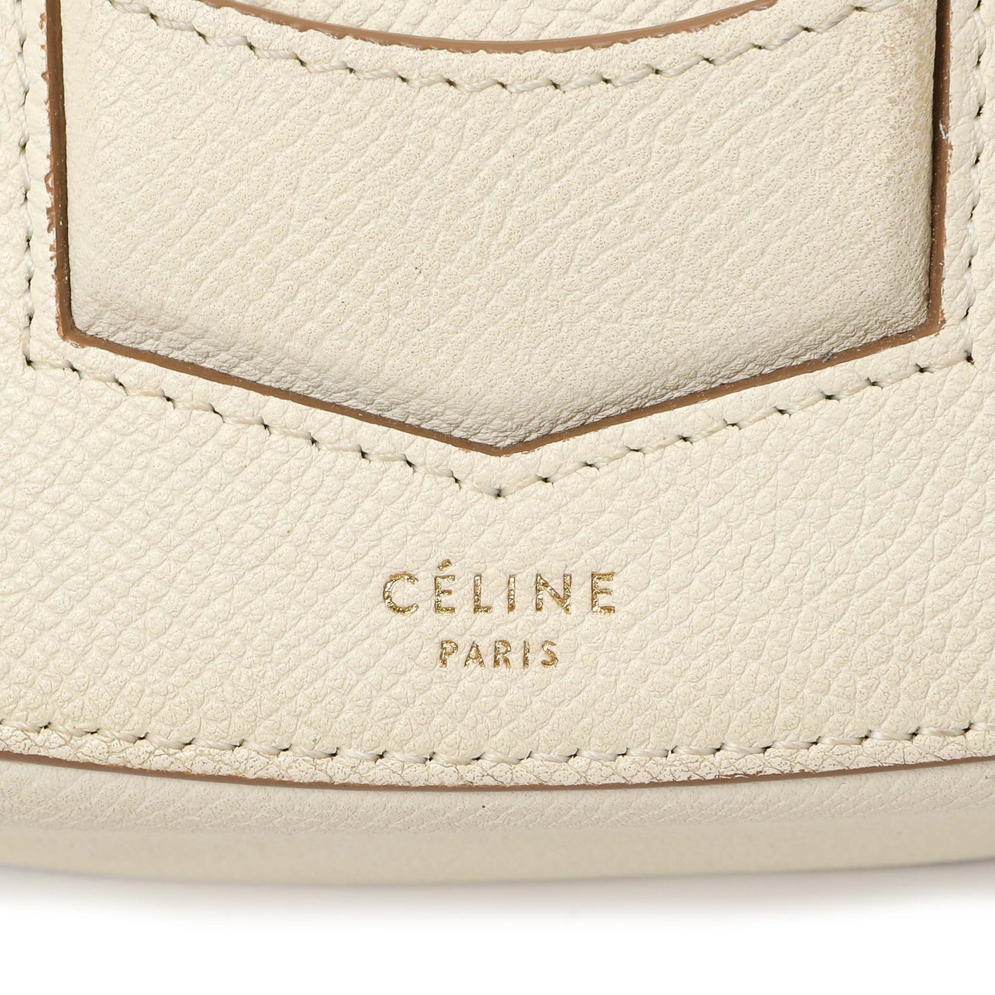 Exclusive Celine Ivory Grained Calfskin Small Trotteur — Lifestyle View