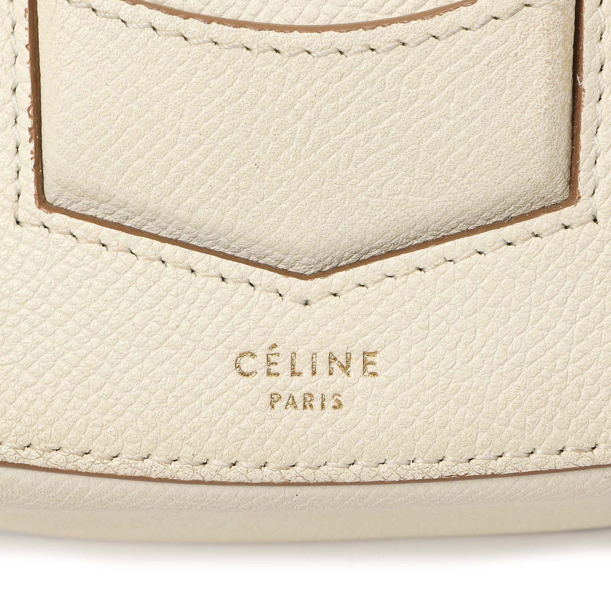 Exclusive Celine Ivory Grained Calfskin Small Trotteur — Lifestyle View