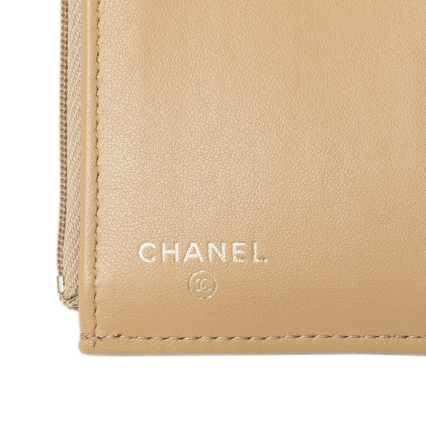 Exclusive Chanel Beige Quilted Caviar Tri-Fold Wallet — Alternate View 9