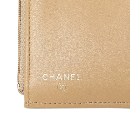 Exclusive Chanel Beige Quilted Caviar Tri-Fold Wallet — Alternate View 9