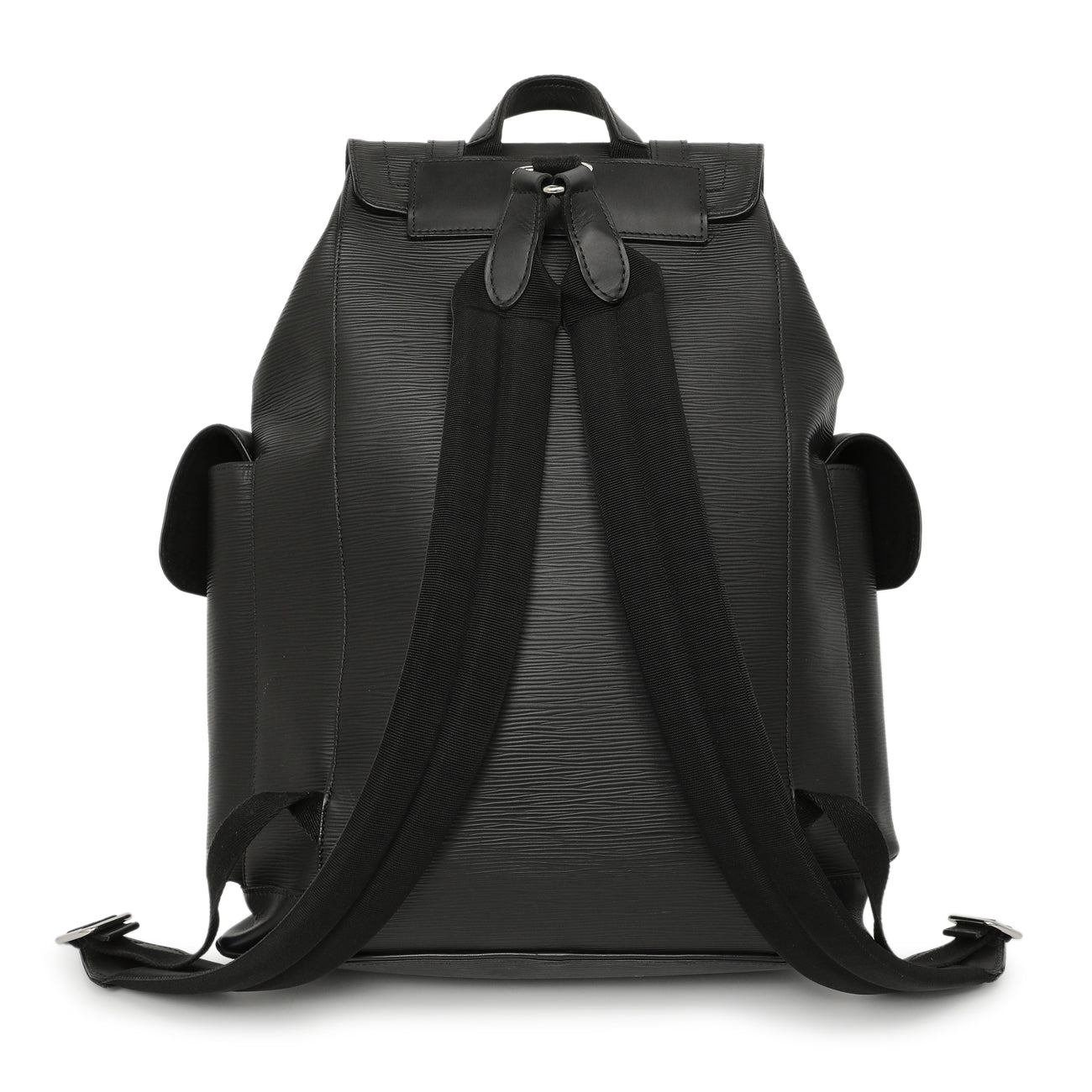 Exclusive Louis Vuitton Black Epi Christopher Backpack PM — Side View