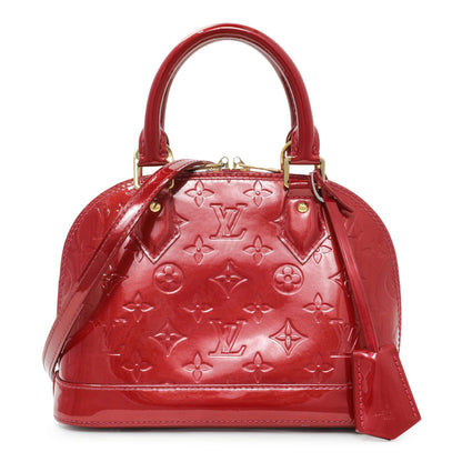 Exclusive Louis Vuitton Red Vernis Alma BB — Front View