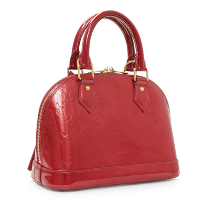 Exclusive Louis Vuitton Red Vernis Alma BB — Side View