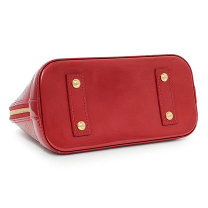Exclusive Louis Vuitton Red Vernis Alma BB — Back View