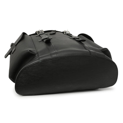 Exclusive Louis Vuitton Black Epi Christopher Backpack PM — Back View