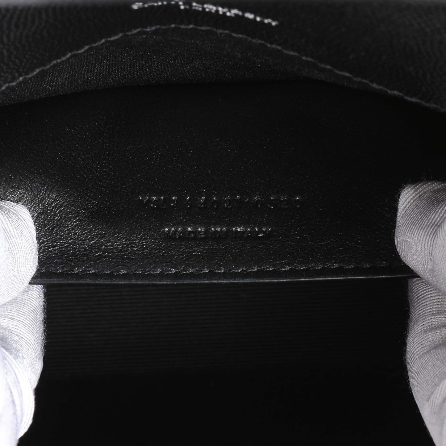 Exclusive Saint Laurent Black Grain De Poudre Medium Monogram Kate Satchel — Lifestyle View
