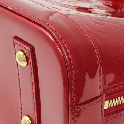 Exclusive Louis Vuitton Red Vernis Alma BB — Detail View