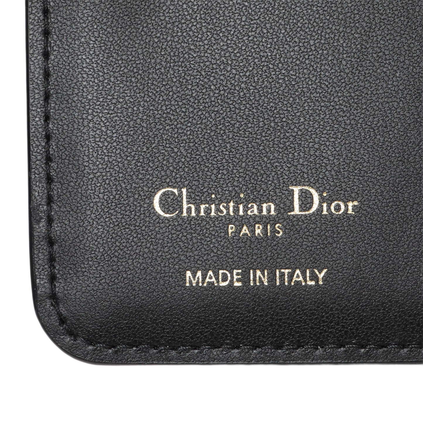 Exclusive Christian Dior Black Grained Calfskin Supple Cannage Caro Scarlet Zipped Wallet — Lifestyle View
