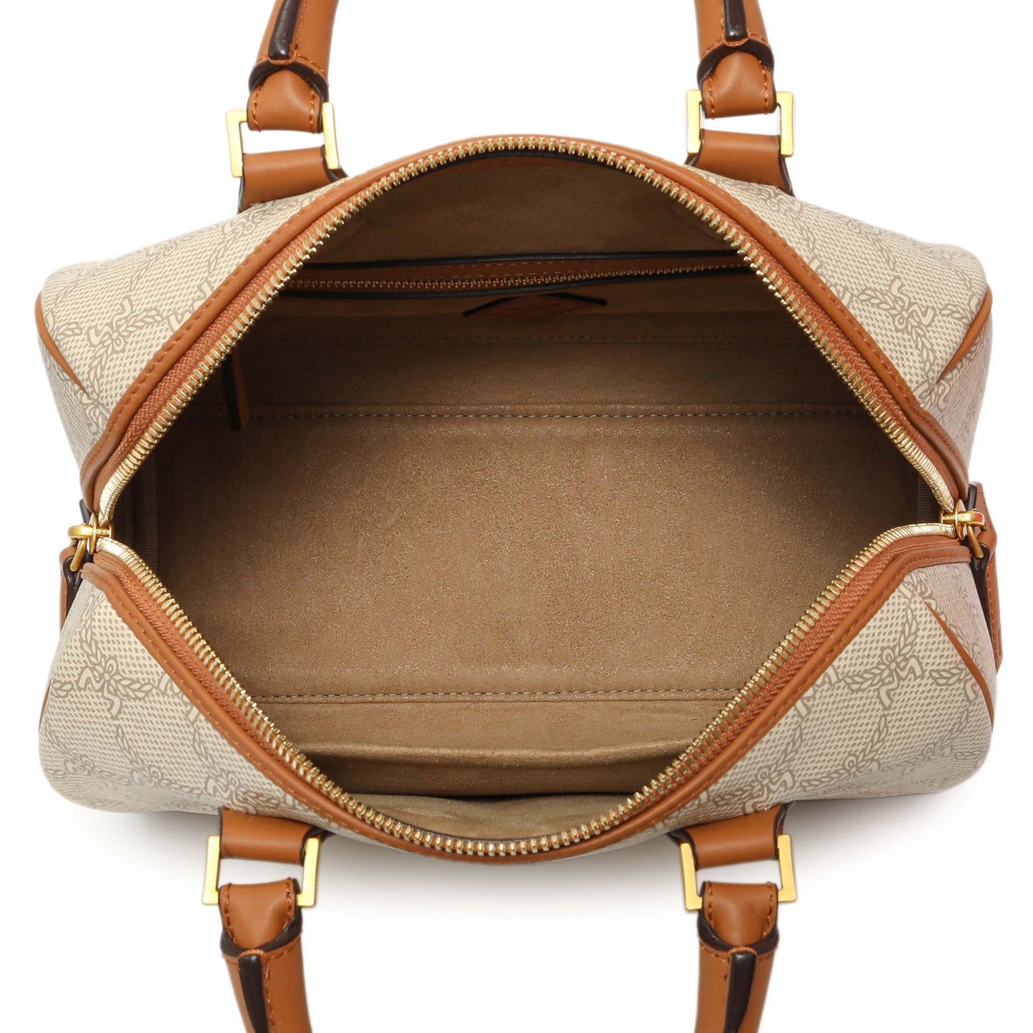Exclusive MCM Lauretos Monogram Ella Boston Bag — Top View