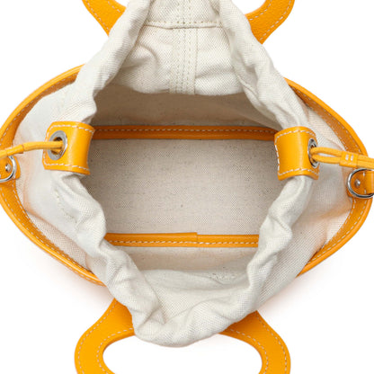 Exclusive Goyard Yellow Goyardine Beluga Mini Bucket Bag — Top View