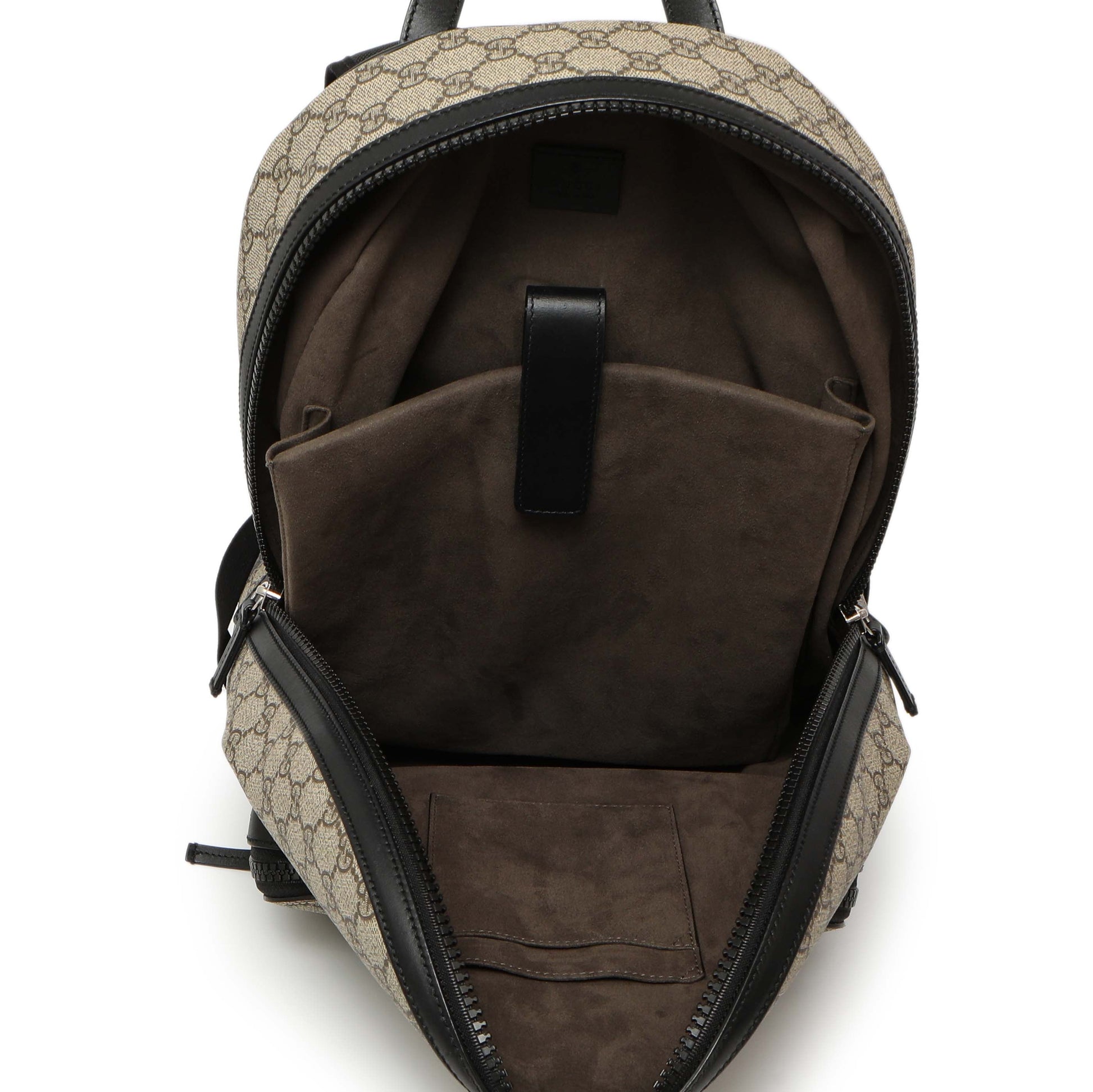 Exclusive Gucci GG Supreme Monogram Medium Backpack — Lifestyle View