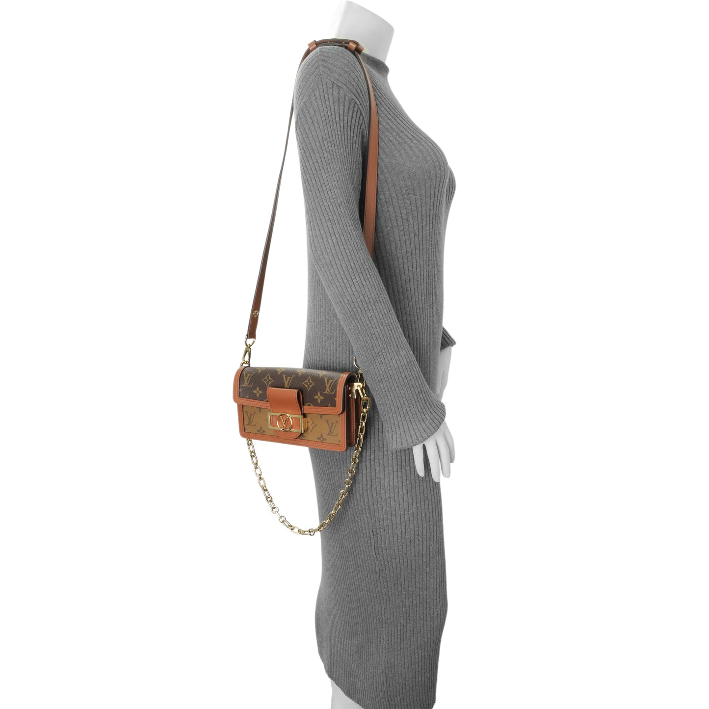 Exclusive Louis Vuitton Reverse Monogram Dauphine Mini East West — Lifestyle View