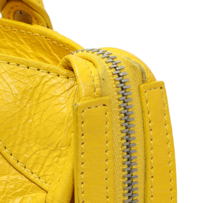 Exclusive Balenciaga Yellow Agneau Classic Hardware Mini City — Alternate View 11