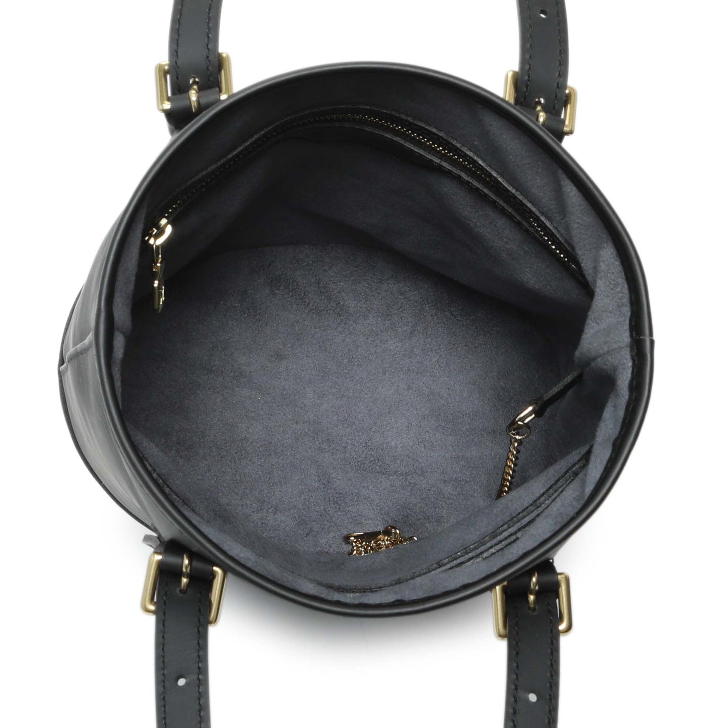 Exclusive Louis Vuitton Black Epi Petite Bucket — Top View