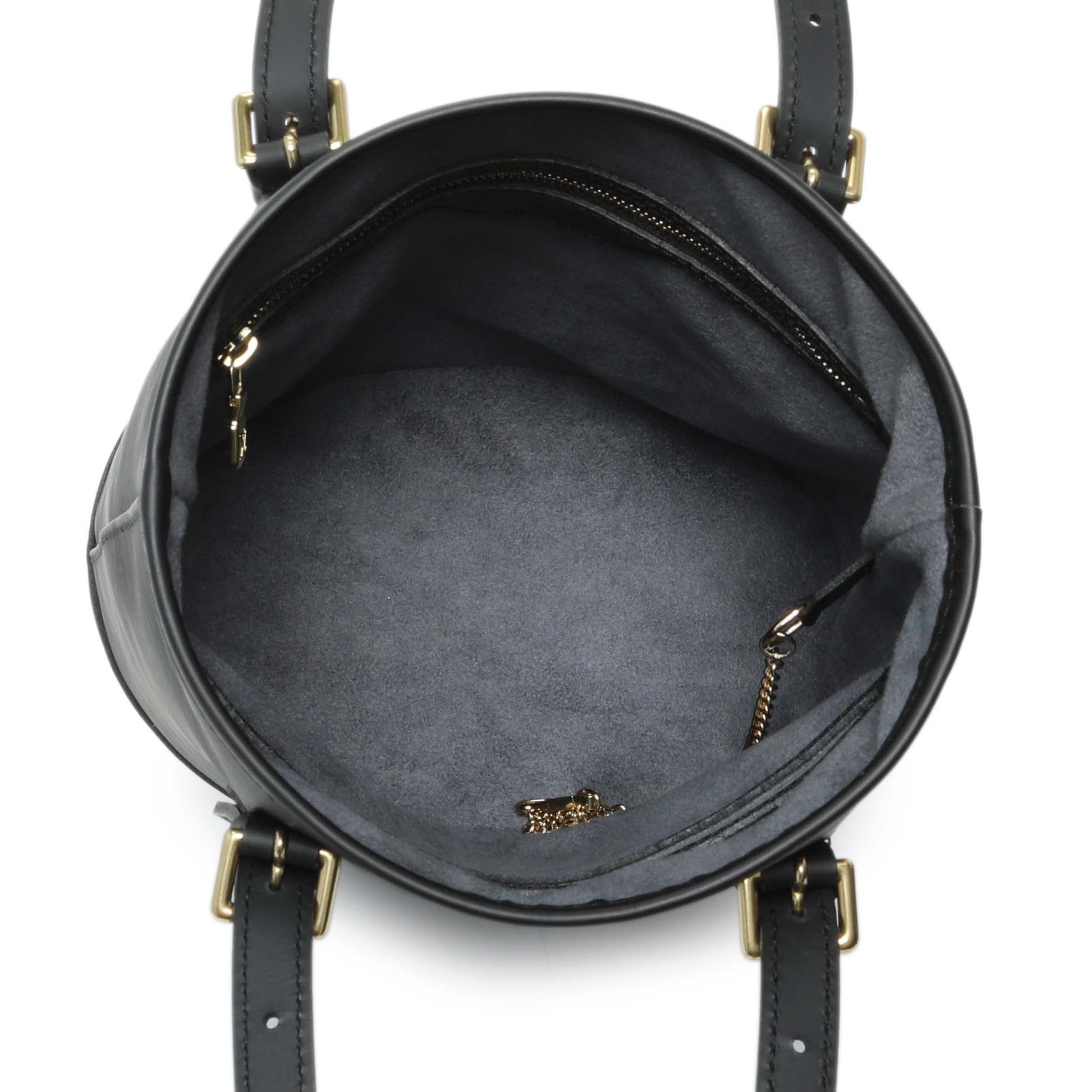 Exclusive Louis Vuitton Black Epi Petite Bucket — Top View