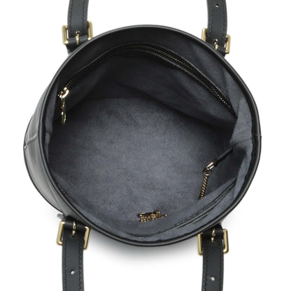 Exclusive Louis Vuitton Black Epi Petite Bucket — Top View