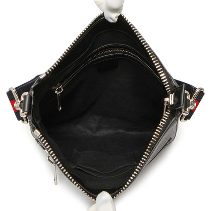 Exclusive Gucci GG Supreme Monogram Web Flat Messenger Bag — Top View