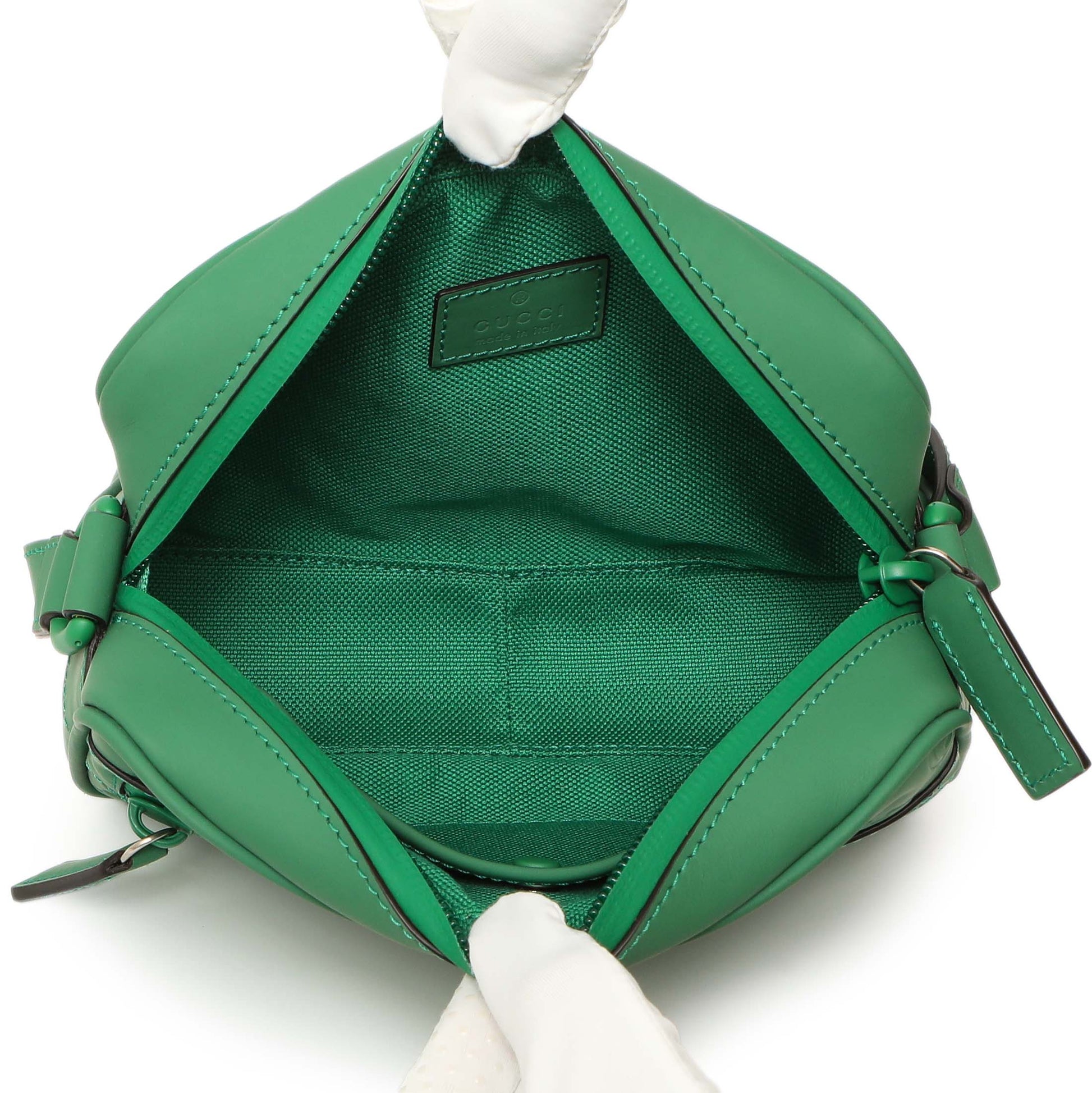 Exclusive Gucci Green Rubber Effect Monogram GG Crossbody Bag — Alternate View 8