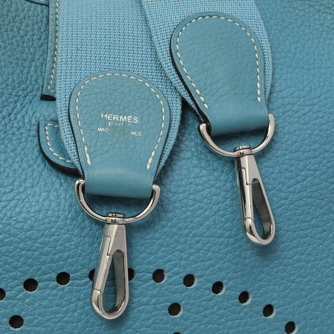 Exclusive Hermes Blue Jean Clemence Evelyne III GM — Alternate View 12