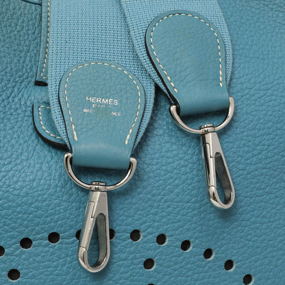 Exclusive Hermes Blue Jean Clemence Evelyne III GM — Alternate View 12