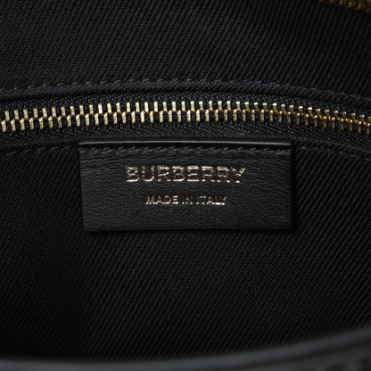 Exclusive Burberry Vintage Black Nova Check Shoulder Bag — Detail View