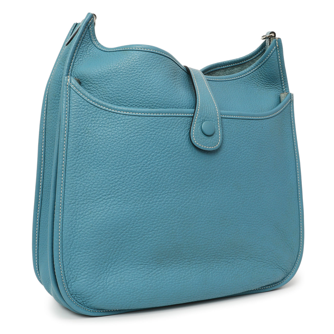 Exclusive Hermes Blue Jean Clemence Evelyne III GM — Side View