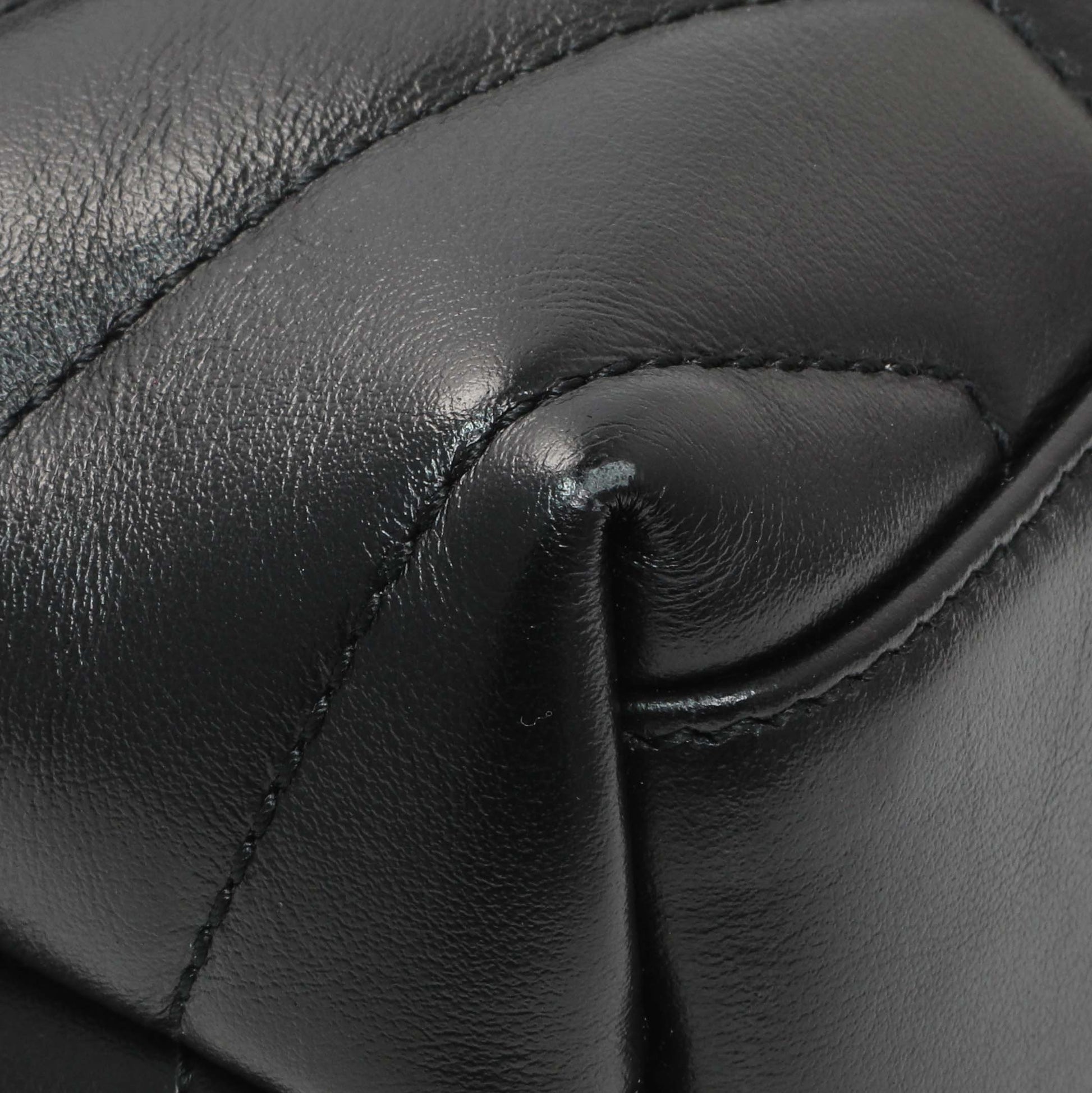 Exclusive Saint Laurent Black Calfskin Monogram Toy Loulou Crossbody — Top View