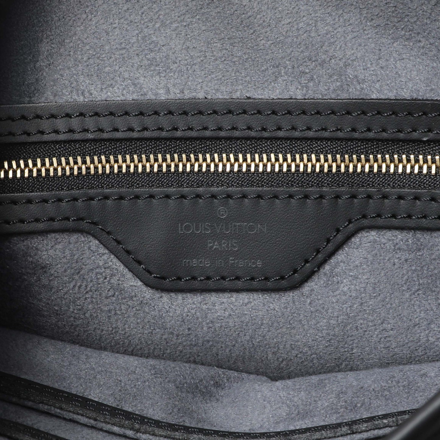Exclusive Louis Vuitton Black Epi Petite Bucket — Detail View