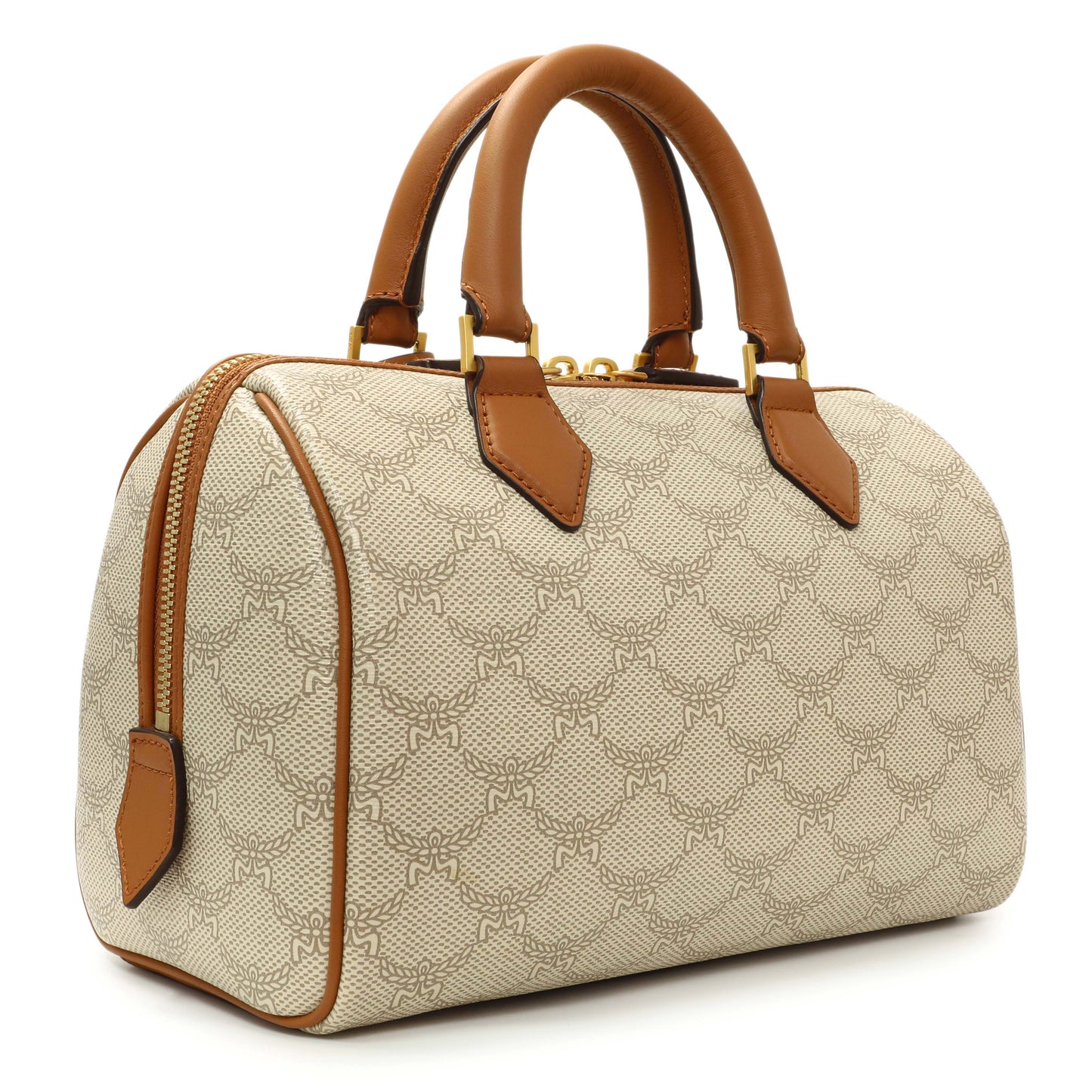 Exclusive MCM Lauretos Monogram Ella Boston Bag — Side View