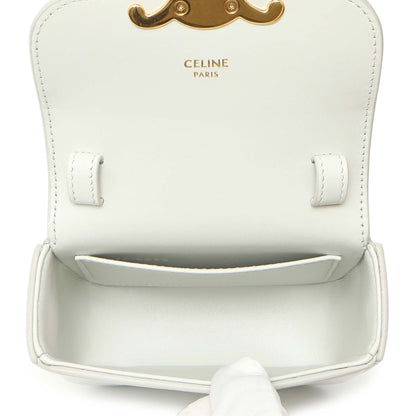 Exclusive Celine Grey Calfskin Mini Claude — Detail View