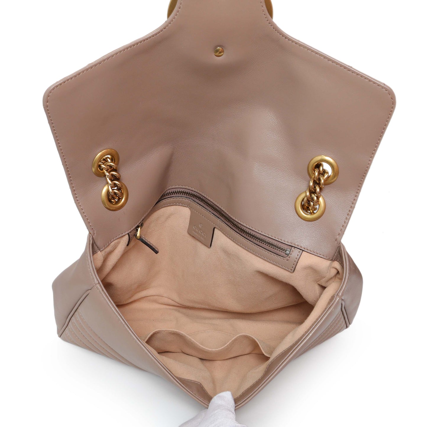 Exclusive Gucci Porcelain Rose Calfskin Matelasse Medium GG Marmont Shoulder Bag — Alternate View 8