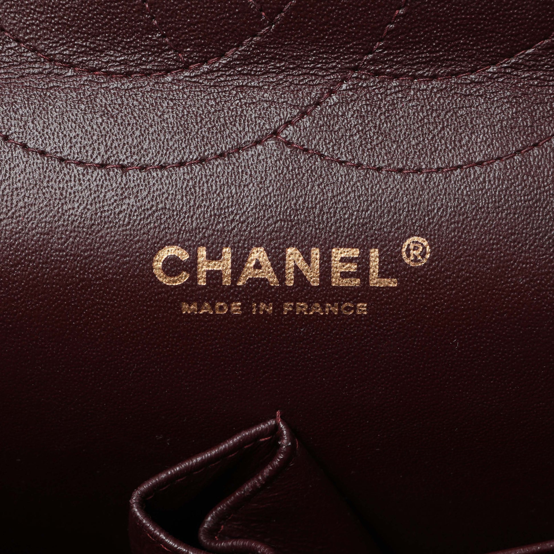 Exclusive Chanel Black Lambskin Quilted Jumbo Double Flap — Alternate View 9