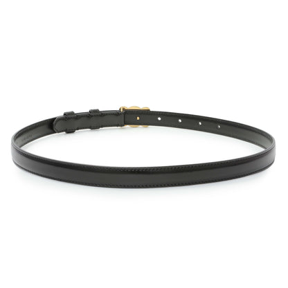 Exclusive Celine Black Box Calfskin Triomphe Belt — Side View