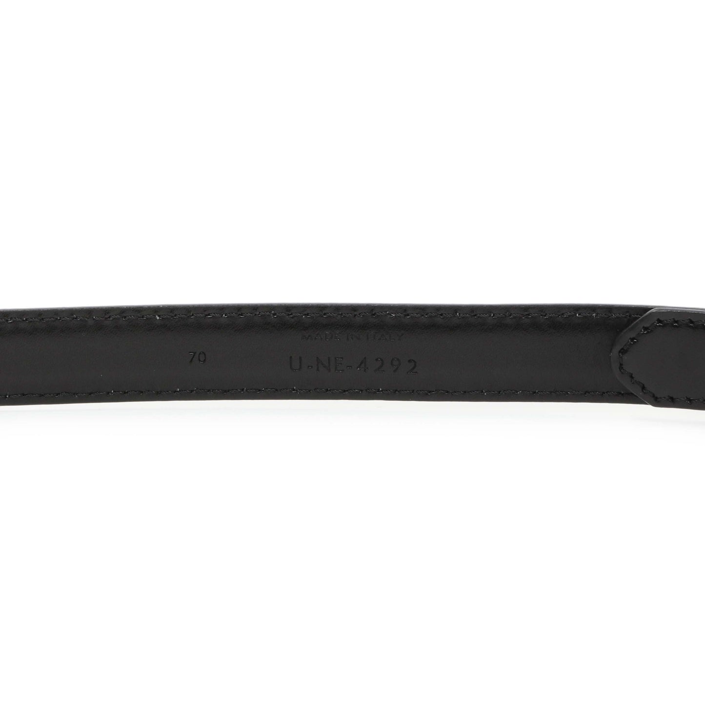 Exclusive Celine Black Box Calfskin Triomphe Belt — Back View