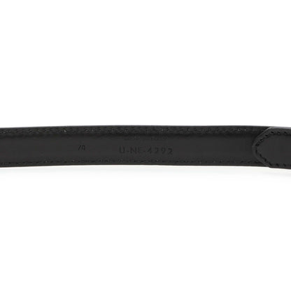 Exclusive Celine Black Box Calfskin Triomphe Belt — Back View