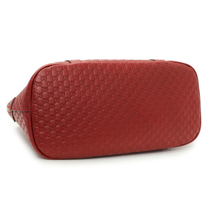 Exclusive Gucci Burgundy Soft Microguccissima Medium Dome Bag — Back View