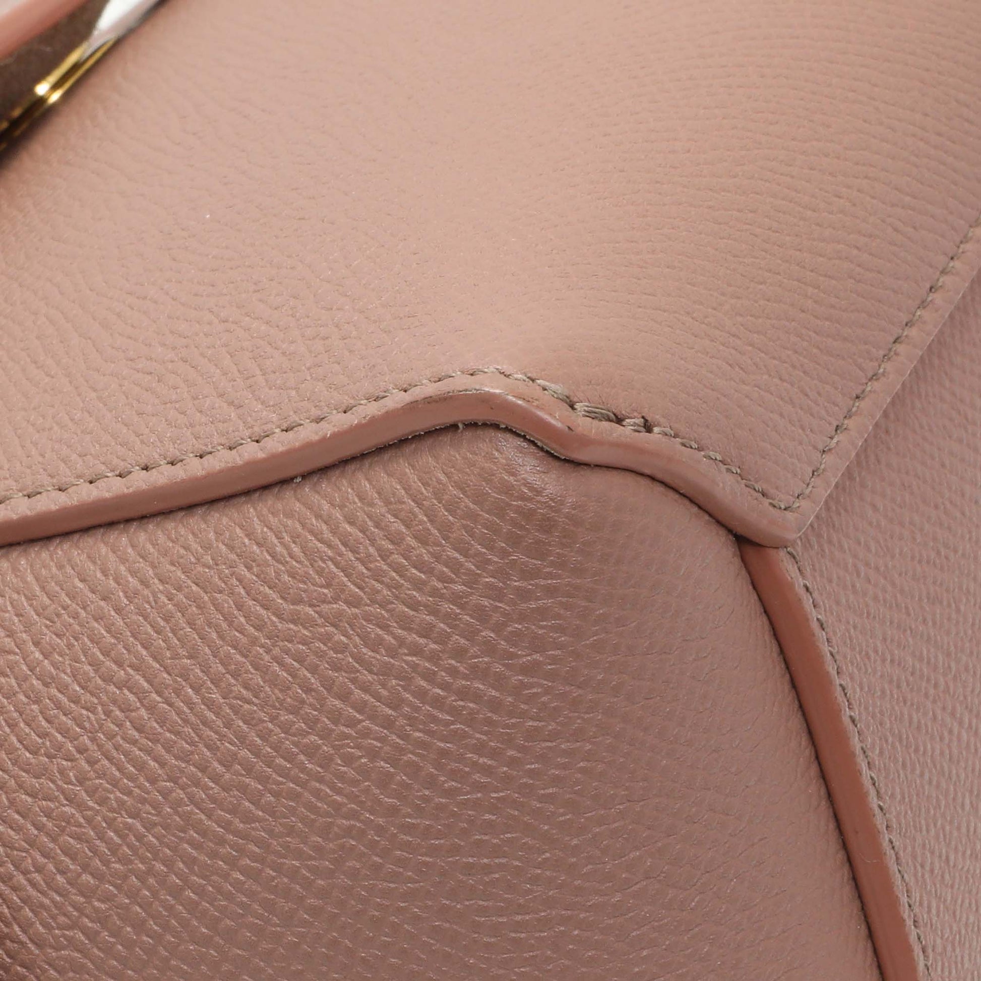 Exclusive Celine Rose Grained Calfskin Nano Belt Bag — Top View