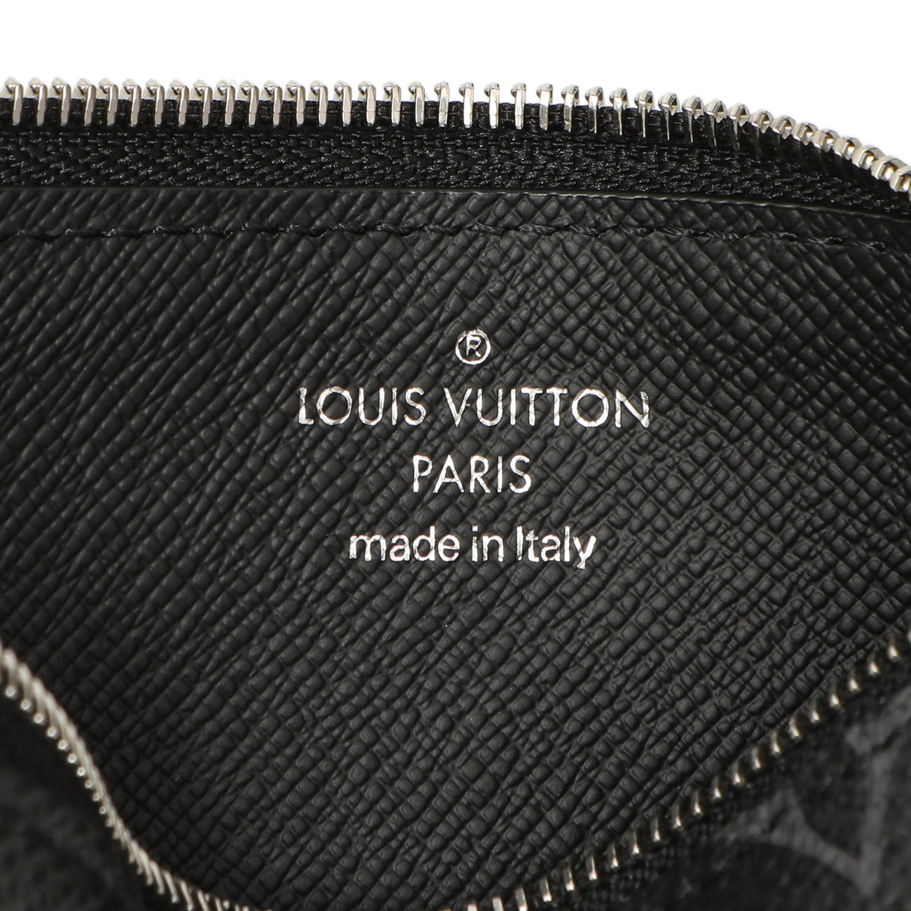Exclusive Louis Vuitton Monogram Eclipse Taiga Coin Card Holder — Detail View