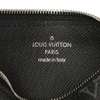Exclusive Louis Vuitton Monogram Eclipse Taiga Coin Card Holder — Detail View