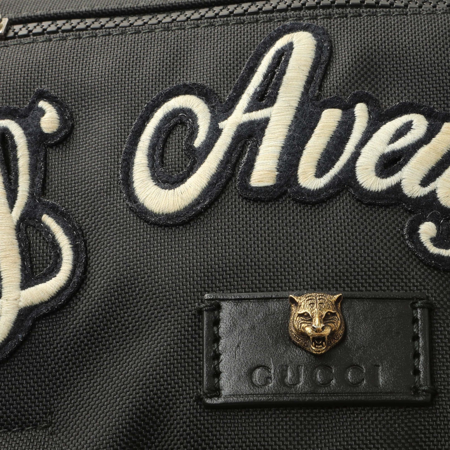 Exclusive Gucci Techno Canvas Web L'Aveugle Par Amour Embroidered Double Buckle Backpack — Alternate View 7