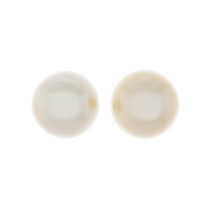 Exclusive 14K White Gold South Sea Pearl Stud Earrings — Front View