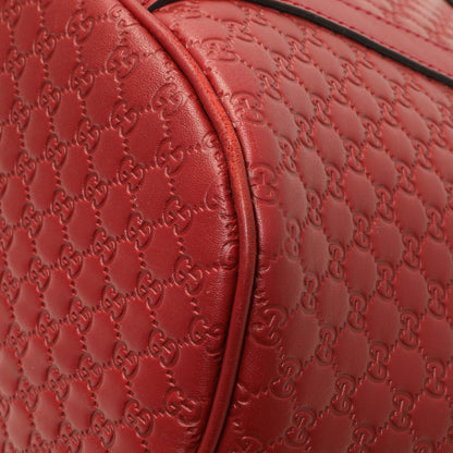 Exclusive Gucci Burgundy Soft Microguccissima Medium Dome Bag — Detail View