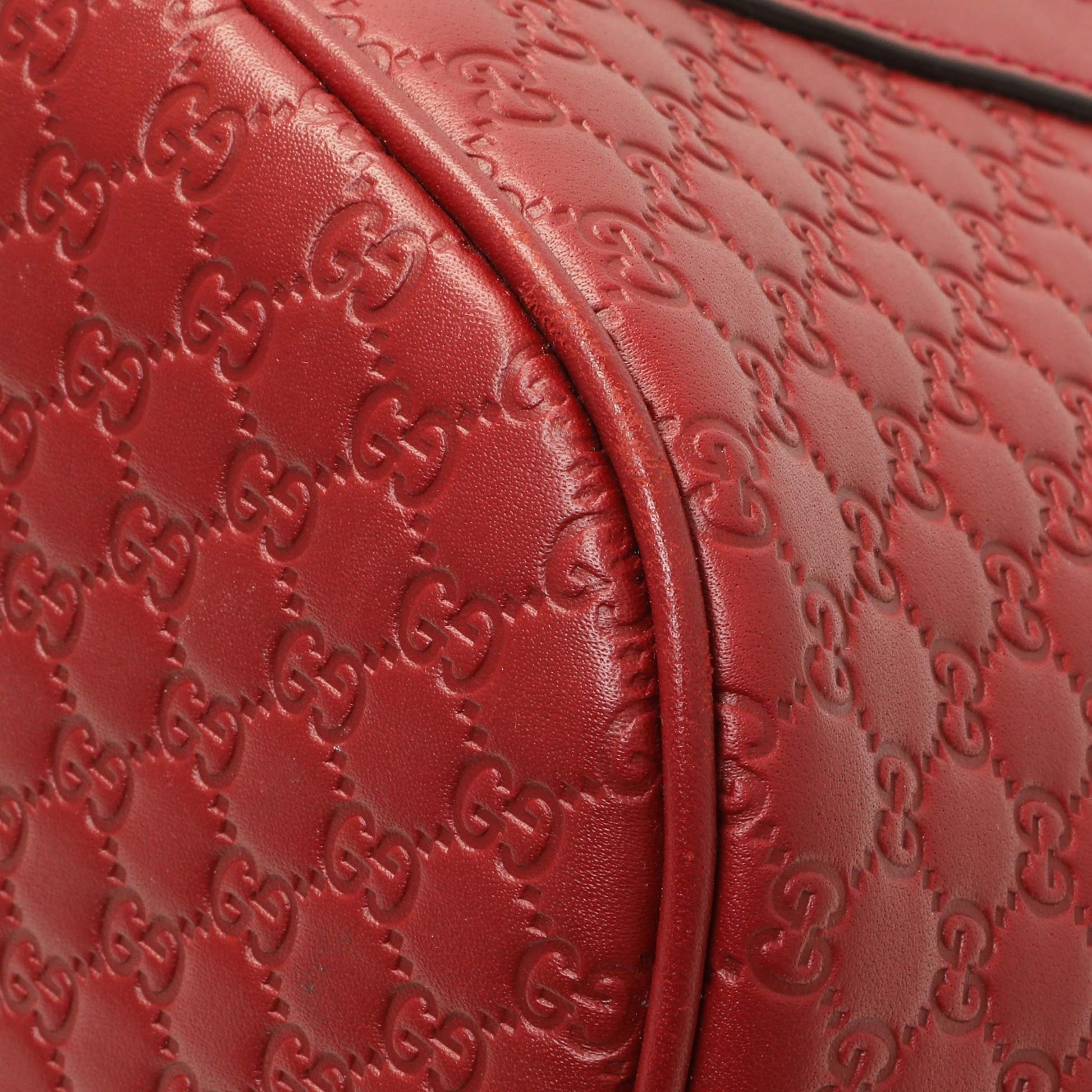Exclusive Gucci Burgundy Soft Microguccissima Medium Dome Bag — Alternate View 7