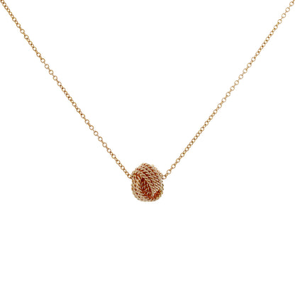 Exclusive Tiffany & Co. 18K Rose Gold Twist Knot Pendant — Front View