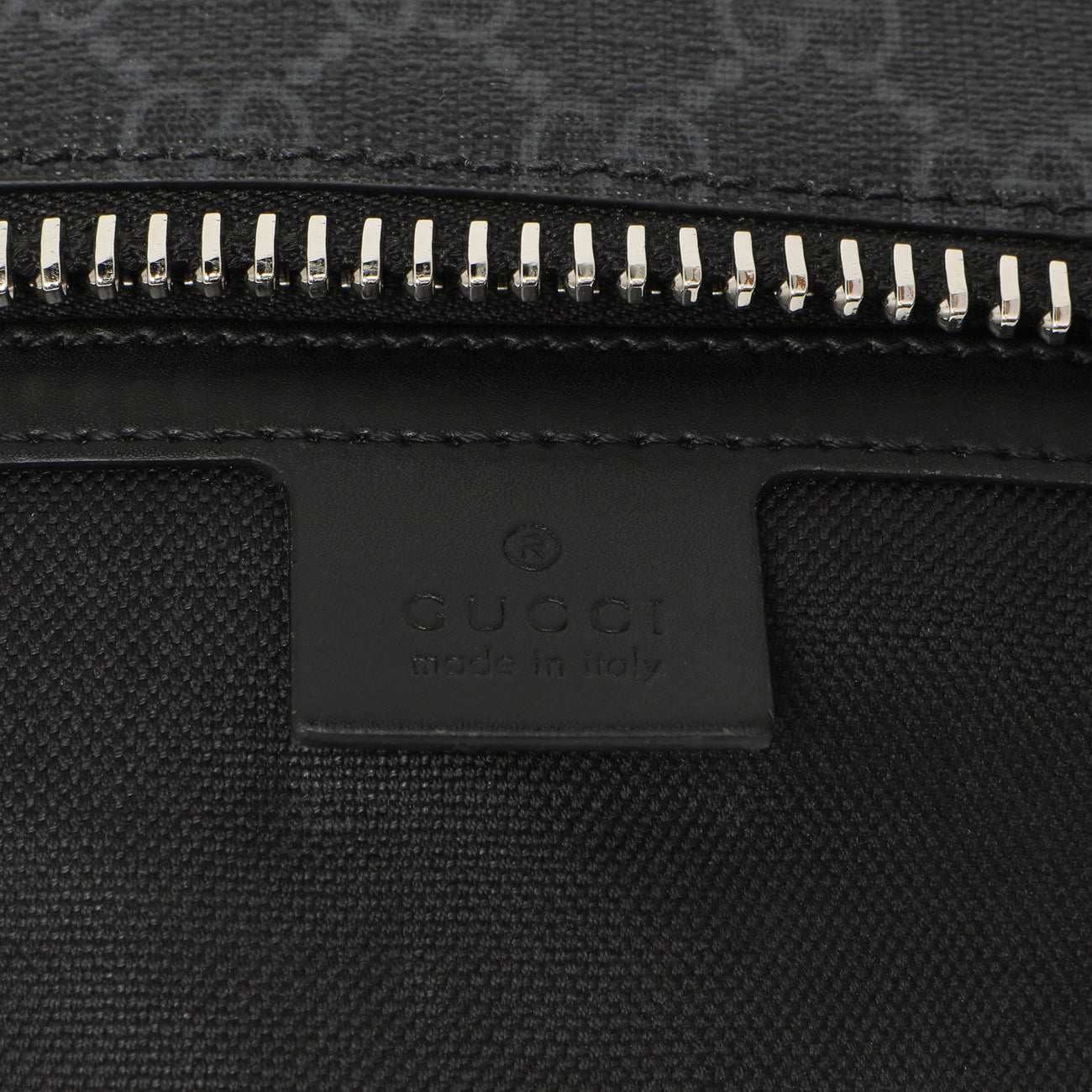 Exclusive Gucci GG Supreme Monogram Web Flat Messenger Bag — Detail View