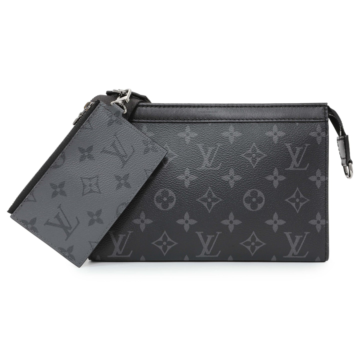 Exclusive Louis Vuitton Monogram Eclipse Gaston Wearable Wallet — Front View