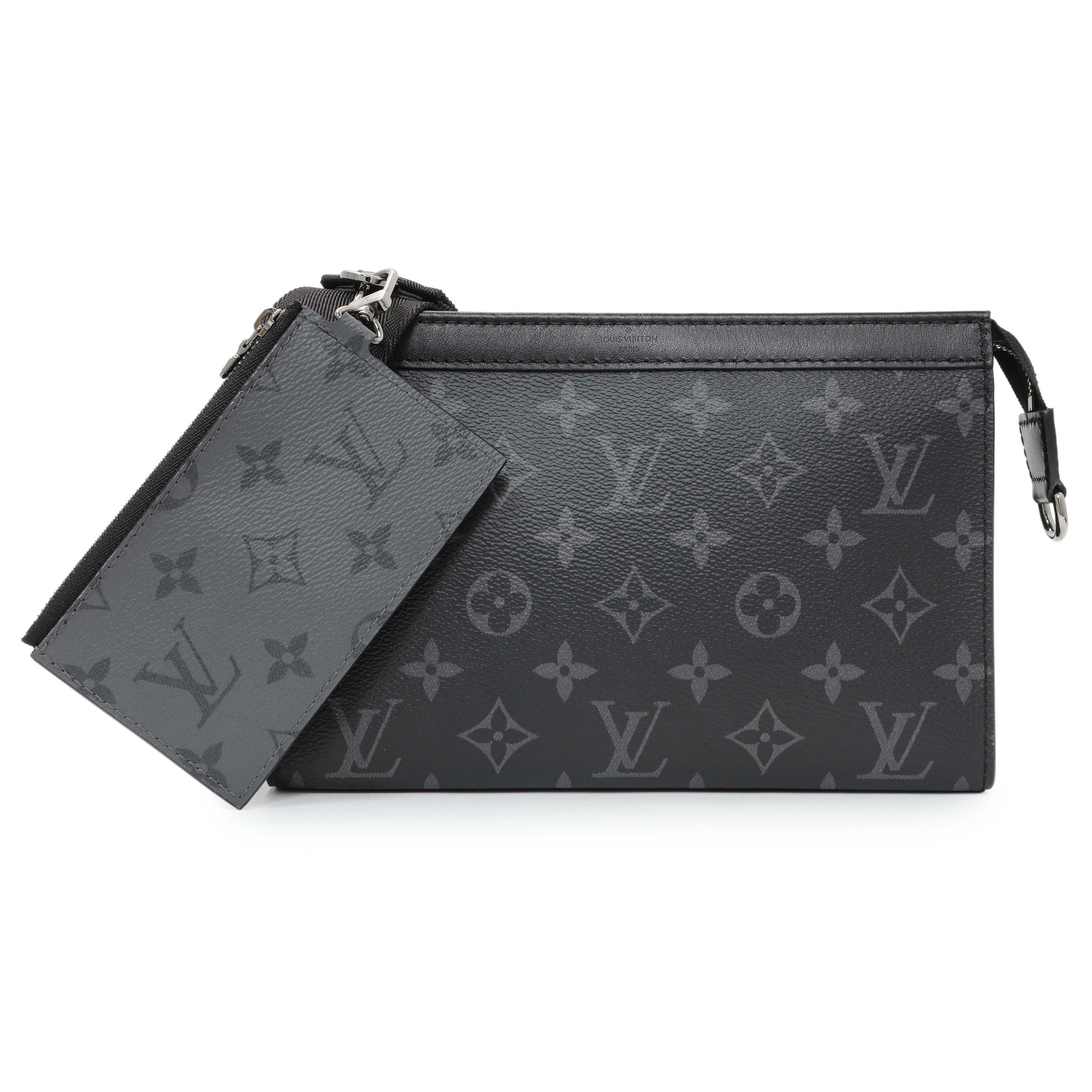 Exclusive Louis Vuitton Monogram Eclipse Gaston Wearable Wallet — Front View